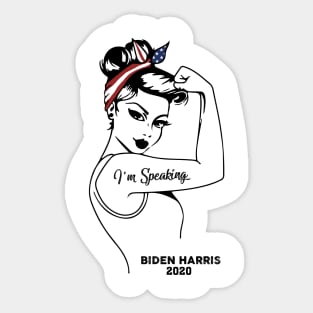 I'm Speaking Vote Biden Harris Black Girl Woman Gift Sticker